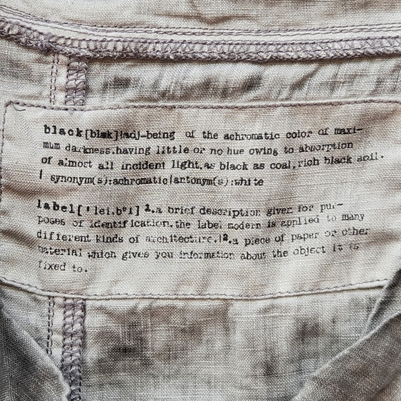 RUNDHOLZ Black Label Women's Dress Small 100% Linen Taupe Asymmetrical Boho - Picture 2 of 10